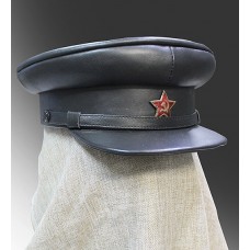 Фуражка кожаная Автобронетанковых войск (АБТВ), обр.1923 г.,  по ТУ 1930 г.